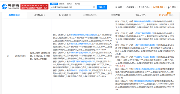 联富配资 中国重汽入股山东重工集团财务公司