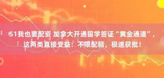 51我也要配资 加拿大开通留学签证“黄金通道”，这两类直接受益：不限配额，极速获批！